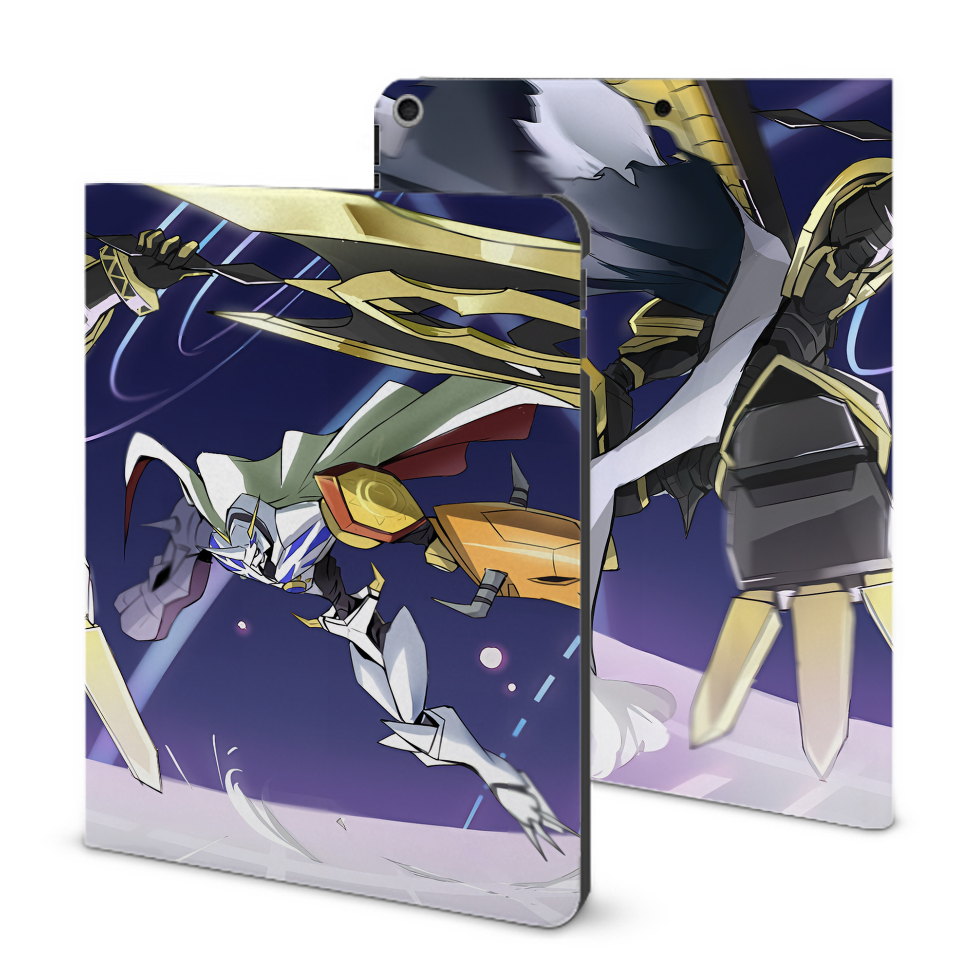 （画像用） Digimon デジタルモンスター/デジモン IPad ケース ブック型 PUレザー TPU 耐衝撃 軽量 薄型 ペン収納なし 全面保護 IPad 各モデル対応